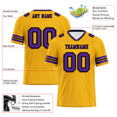 Custom Yellow Sleeve Stripes Purple Personalized Authentic Football Jersey FBJ02-bc0f07c